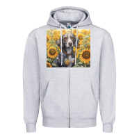 Heather Grey beagle Zipper Hoodie - Unal Design