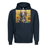 Navy beagle Zipper Hoodie - Unal Design