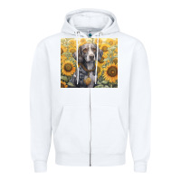 White beagle Zipper Hoodie - Unal Design
