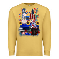 Antique Gold 4th of July gnomes truck Premium Sweatshirt - CowGirlArtShop