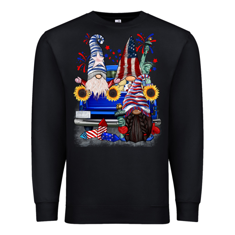 4th Of July Gnomes Truck Premium Sweatshirt by CowGirlArtShop | Teevron