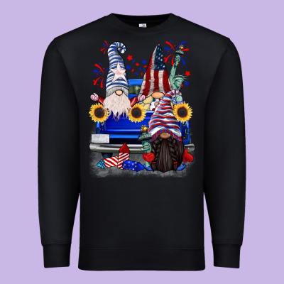 4th Of July Gnomes Truck Premium Sweatshirt Designed By Cowgirlartshop