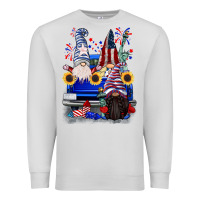 Dove Grey 4th of July gnomes truck Premium Sweatshirt - CowGirlArtShop