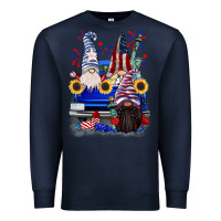 Navy 4th of July gnomes truck Premium Sweatshirt - CowGirlArtShop