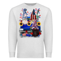 Oatmeal Heather 4th of July gnomes truck Premium Sweatshirt - CowGirlArtShop