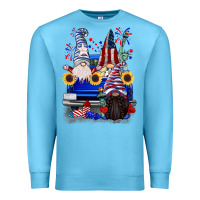 Ocean Blue 4th of July gnomes truck Premium Sweatshirt - CowGirlArtShop