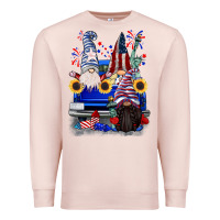 Pale Pink 4th of July gnomes truck Premium Sweatshirt - CowGirlArtShop