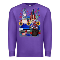 Purple 4th of July gnomes truck Premium Sweatshirt - CowGirlArtShop