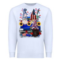 White 4th of July gnomes truck Premium Sweatshirt - CowGirlArtShop