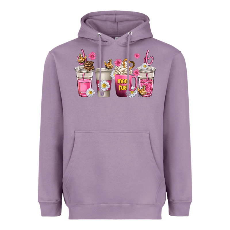 Mom Fuel Coffee Cups Heavyweight Hoodie by texasbilliewilder | Teevron