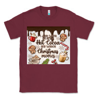 Burgundy i just want to drink hot cocoa Classic Tee - MaliasSmallBusiness