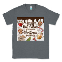 Charcoal Heather i just want to drink hot cocoa Classic Tee - MaliasSmallBusiness