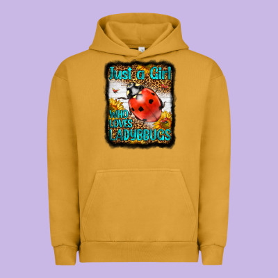 Western Just A Girl Who Loves Ladybug Urban Hoodie Designed By Lillyallendesigns