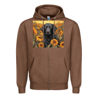 Chestnut black lab Zipper Hoodie - Unal Design