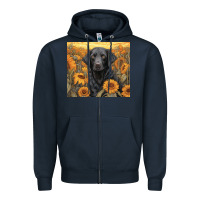 Navy black lab Zipper Hoodie - Unal Design