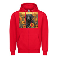 Red black lab Zipper Hoodie - Unal Design