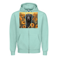 Seafoam black lab Zipper Hoodie - Unal Design