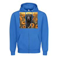 True Royal black lab Zipper Hoodie - Unal Design