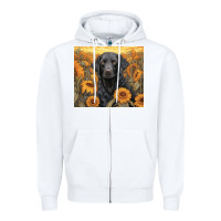 White black lab Zipper Hoodie - Unal Design