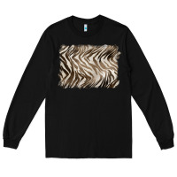 Black brown zebra pattern background Long Sleeve Tee - BarkalooDesign