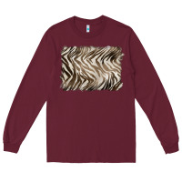 Burgundy brown zebra pattern background Long Sleeve Tee - BarkalooDesign