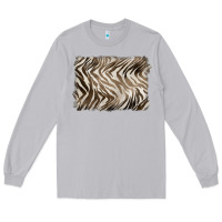 Moon Dust brown zebra pattern background Long Sleeve Tee - BarkalooDesign