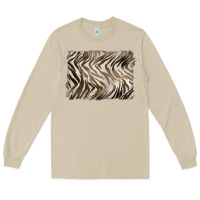 Mushroom brown zebra pattern background Long Sleeve Tee - BarkalooDesign
