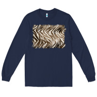 Navy brown zebra pattern background Long Sleeve Tee - BarkalooDesign