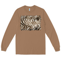 Toasted Coconut brown zebra pattern background Long Sleeve Tee - BarkalooDesign