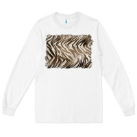 White brown zebra pattern background Long Sleeve Tee - BarkalooDesign
