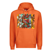 Carrot western horses roses and bullskulls wıth cowhide amd serape brushstro Premium Hoodie - Artiststas