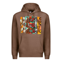 Chestnut western horses roses and bullskulls wıth cowhide amd serape brushstro Premium Hoodie - Artiststas