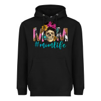 Black mom life with skull Heavyweight Hoodie - texasbilliewilder
