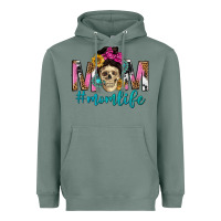 Sage mom life with skull Heavyweight Hoodie - texasbilliewilder