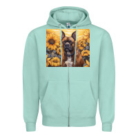 Seafoam boxer dog Zipper Hoodie - Unal Design
