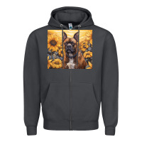 Smoke boxer dog Zipper Hoodie - Unal Design