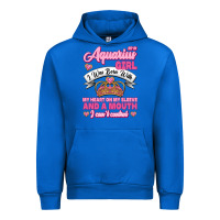 Cobalt As a Aquarius Girl I was Born with My Heart on my Sleeve and a mouth Urban Hoodie - Jasminsmagicworld