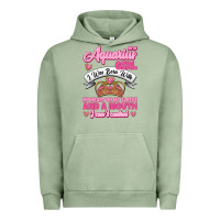 Pigment Oil Green As a Aquarius Girl I was Born with My Heart on my Sleeve and a mouth Urban Hoodie - Jasminsmagicworld