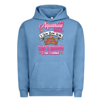 Pigment Pebble Blue As a Aquarius Girl I was Born with My Heart on my Sleeve and a mouth Urban Hoodie - Jasminsmagicworld