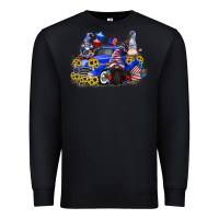 Black 4th of July gnomes with truck Premium Sweatshirt - CowGirlArtShop