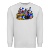 Dove Grey 4th of July gnomes with truck Premium Sweatshirt - CowGirlArtShop