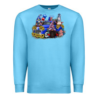 Ocean Blue 4th of July gnomes with truck Premium Sweatshirt - CowGirlArtShop