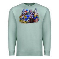 Seafoam 4th of July gnomes with truck Premium Sweatshirt - CowGirlArtShop