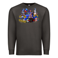 Smoke 4th of July gnomes with truck Premium Sweatshirt - CowGirlArtShop