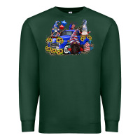 Sports Green 4th of July gnomes with truck Premium Sweatshirt - CowGirlArtShop