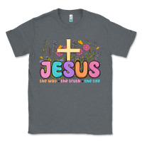 Charcoal Heather jesus the way the truth the life Classic Tee - MaliasSmallBusiness