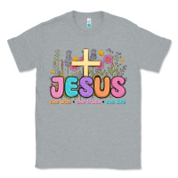 Heather Grey jesus the way the truth the life Classic Tee - MaliasSmallBusiness
