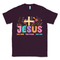 Plum jesus the way the truth the life Classic Tee - MaliasSmallBusiness