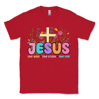 Red jesus the way the truth the life Classic Tee - MaliasSmallBusiness