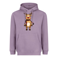 Lavender cute reindeer Heavyweight Hoodie - RanaPortraitStore
